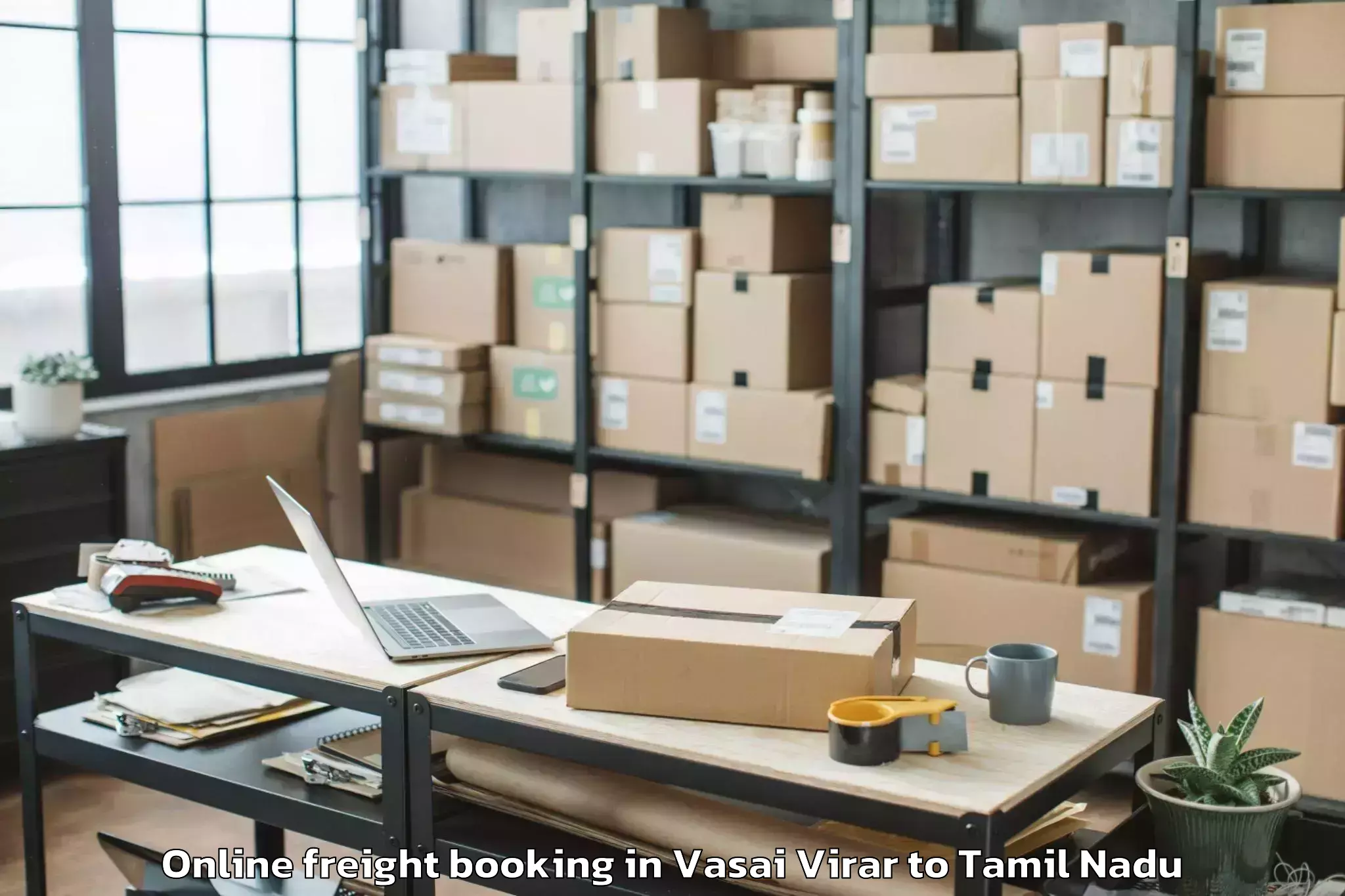 Easy Vasai Virar to Valavanur Online Freight Booking Booking